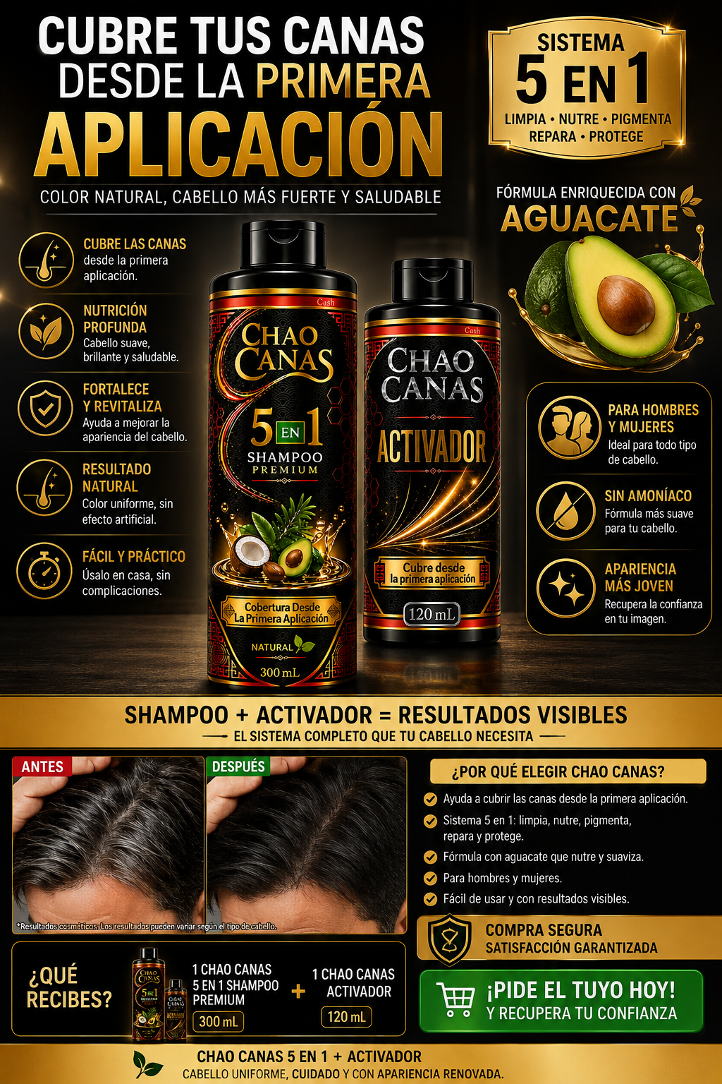 CHAO CANAS 5 EN 1 AGUACATE